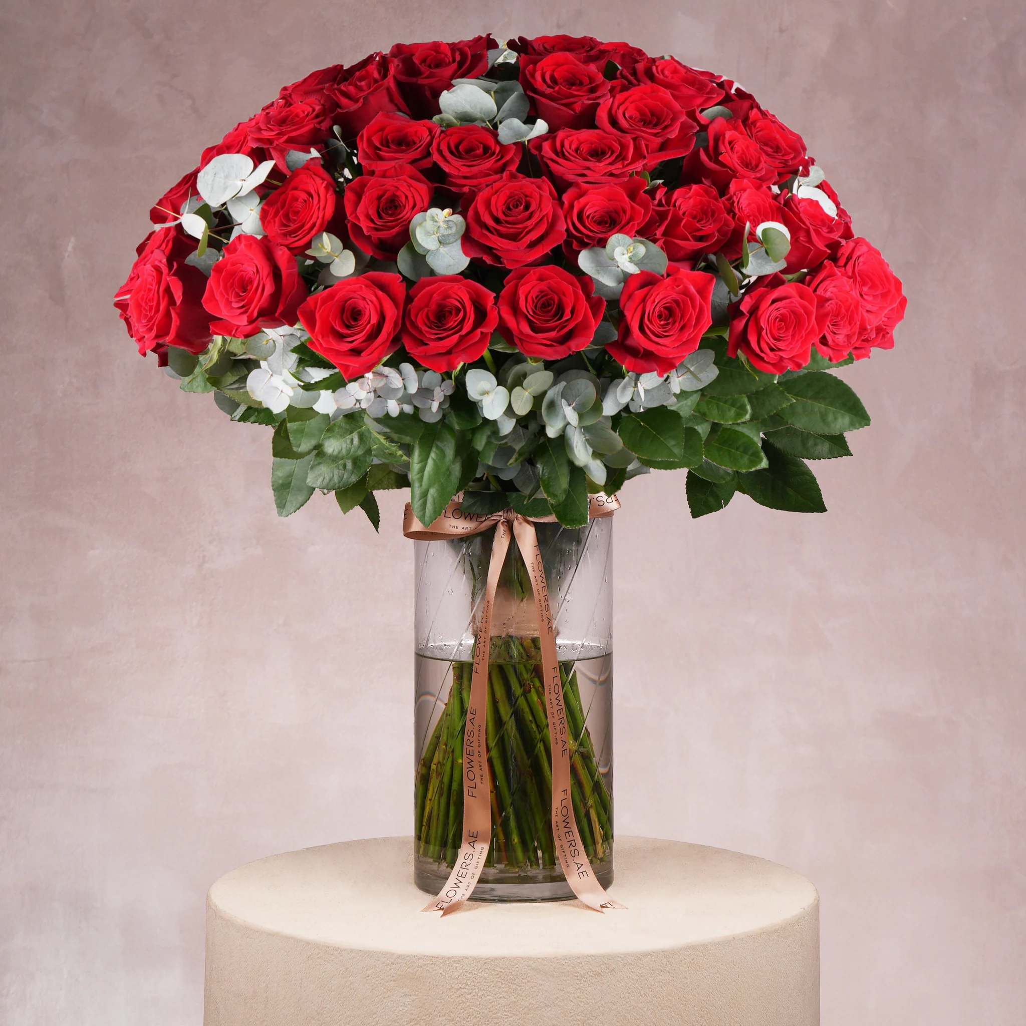 51 Red Roses Vase