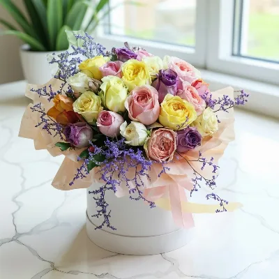 Mixed Roses Flowers Box