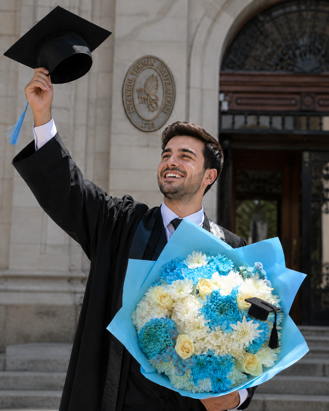 Blue Success Graduation Bouquet