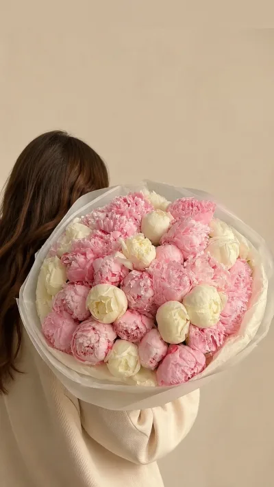 Luxury Pink & White Peony Bouquet
