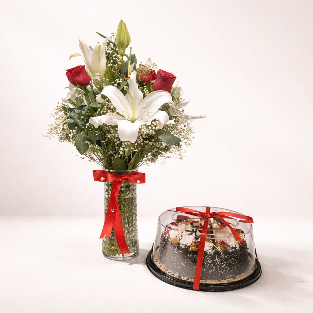 Happy Birthday Flowers + Cake