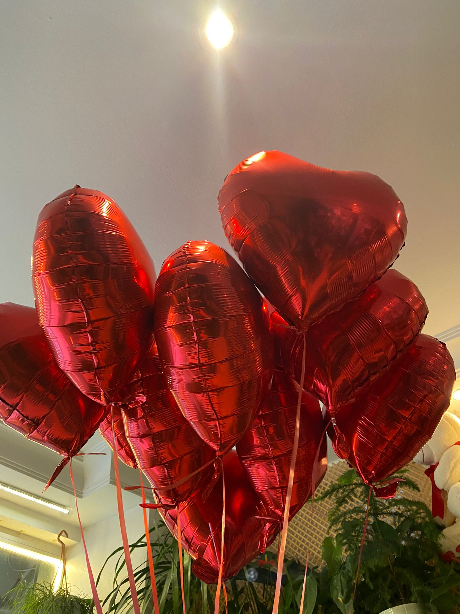 10x Flying Heart Balloons
